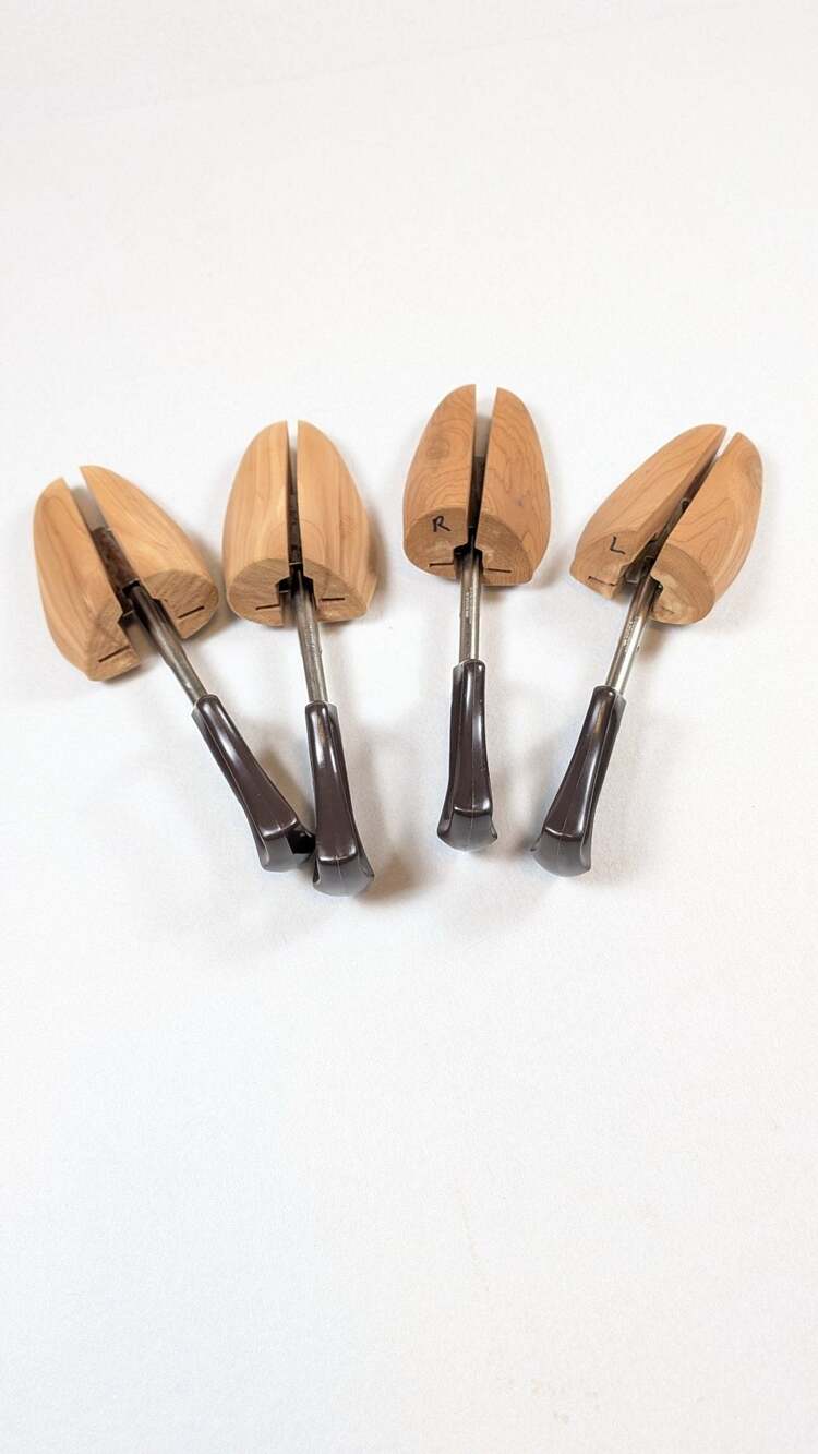 Lot of 2 Vintage Rochester Travel Tree Cedar Shoe Trees Men’s Large L-5 Shaper